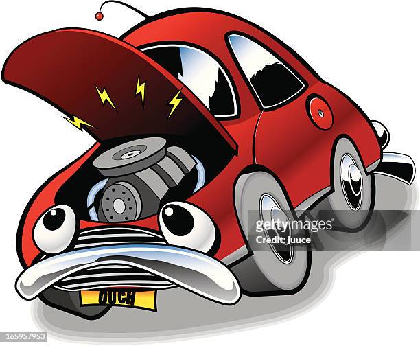 Cartoon Of An Old Broken Down Car High-Res Vector Graphic - Getty Images