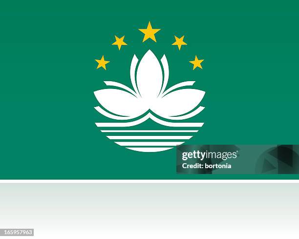 macao country flag, eastern asia - macau stock illustrations