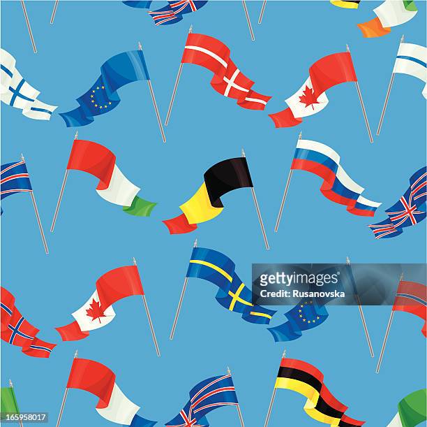 stockillustraties, clipart, cartoons en iconen met international flag pattern - english flag