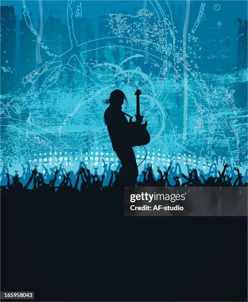 rock guitarist - soloist stock illustrations