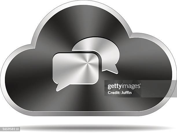 cloud icon (chat) - computer memory stock illustrations
