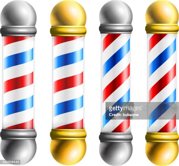 stockillustraties, clipart, cartoons en iconen met barber barbershop pole - barbershop