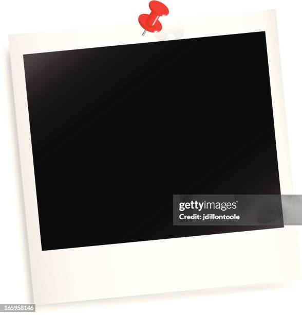 ilustraciones, imágenes clip art, dibujos animados e iconos de stock de polaroid foto con contactos - fotograma