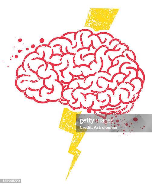 brain storm - brain sketch stock illustrations