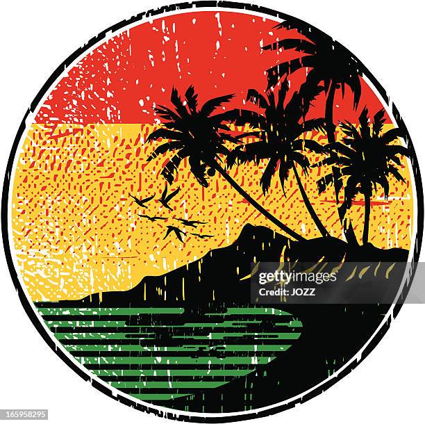 stockillustraties, clipart, cartoons en iconen met rasta island - rastafari