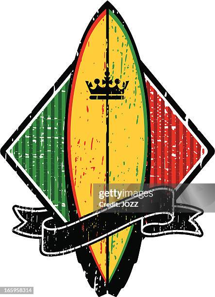 rasta surfen sie mit king-size-bett - rastafari stock-grafiken, -clipart, -cartoons und -symbole