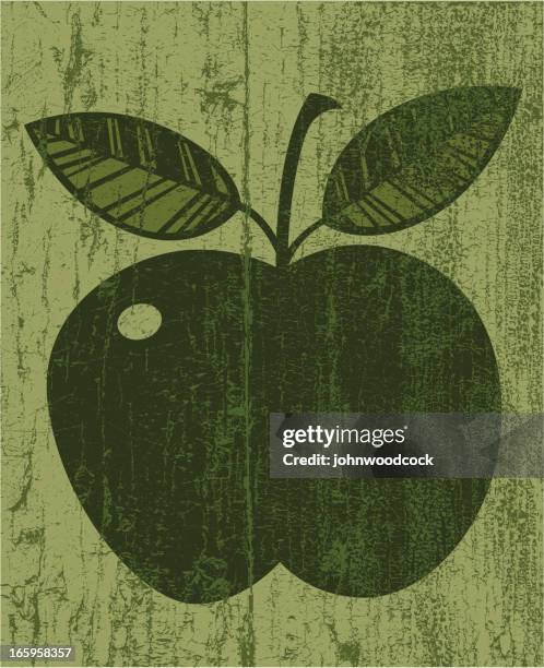 peeling paint apple - exfoliating texture stock illustrations