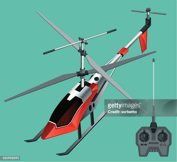 remote controlled helicopter - radio controlled handset stock illustrations