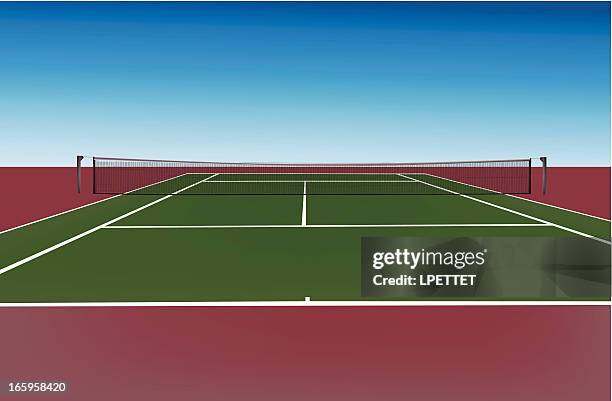 tennis court - tennis net stock illustrations