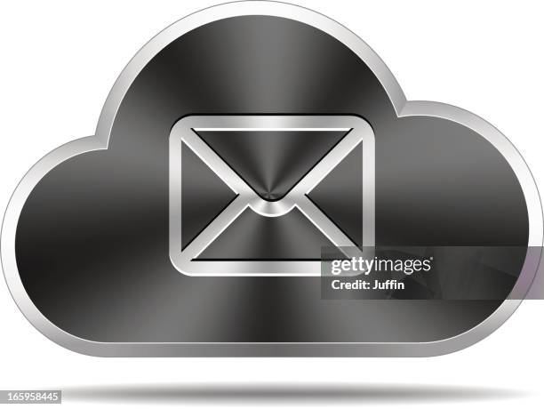 cloud icon (envelope) - white envelope stock illustrations