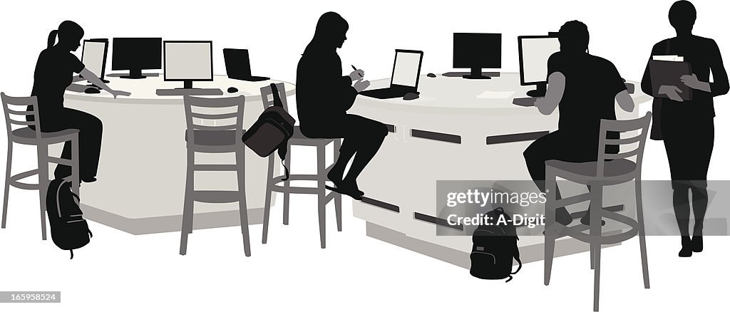Student Computers Vector Silhouette High-Res Vector Graphic - Getty Images
