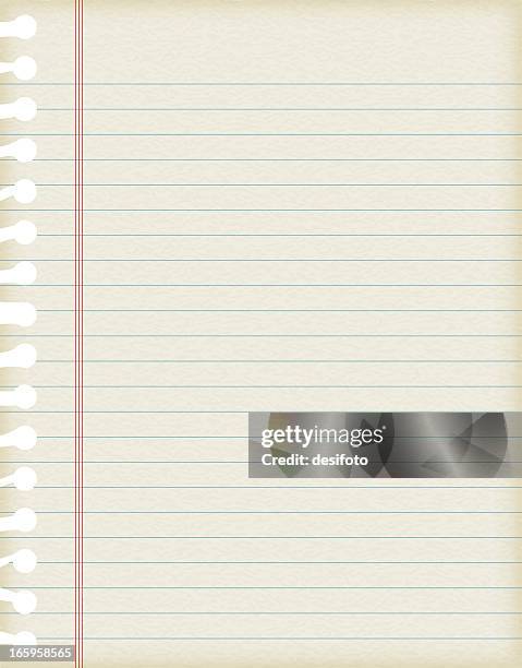 stockillustraties, clipart, cartoons en iconen met vector illustrations of lined paper with texture - lijntjespapier