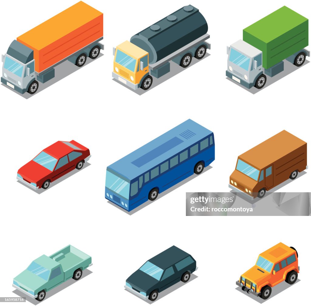 Isometric, vehicles