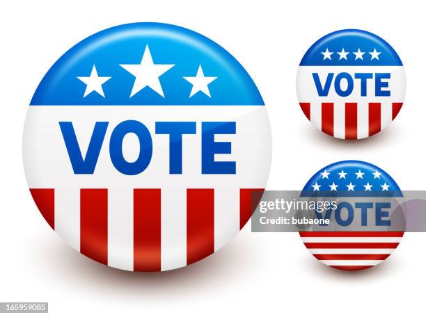 vote buttons set - push button stock illustrations