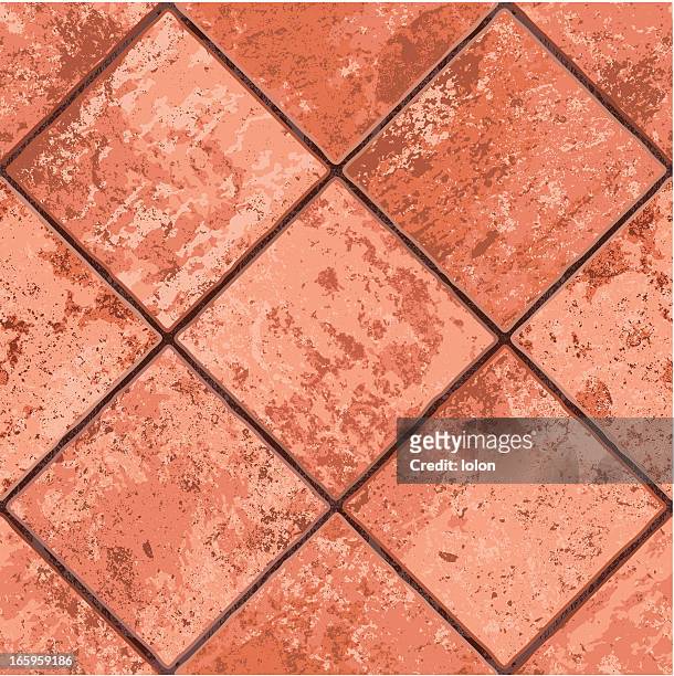 seamless mexican tiled floor - clay stock illustrations