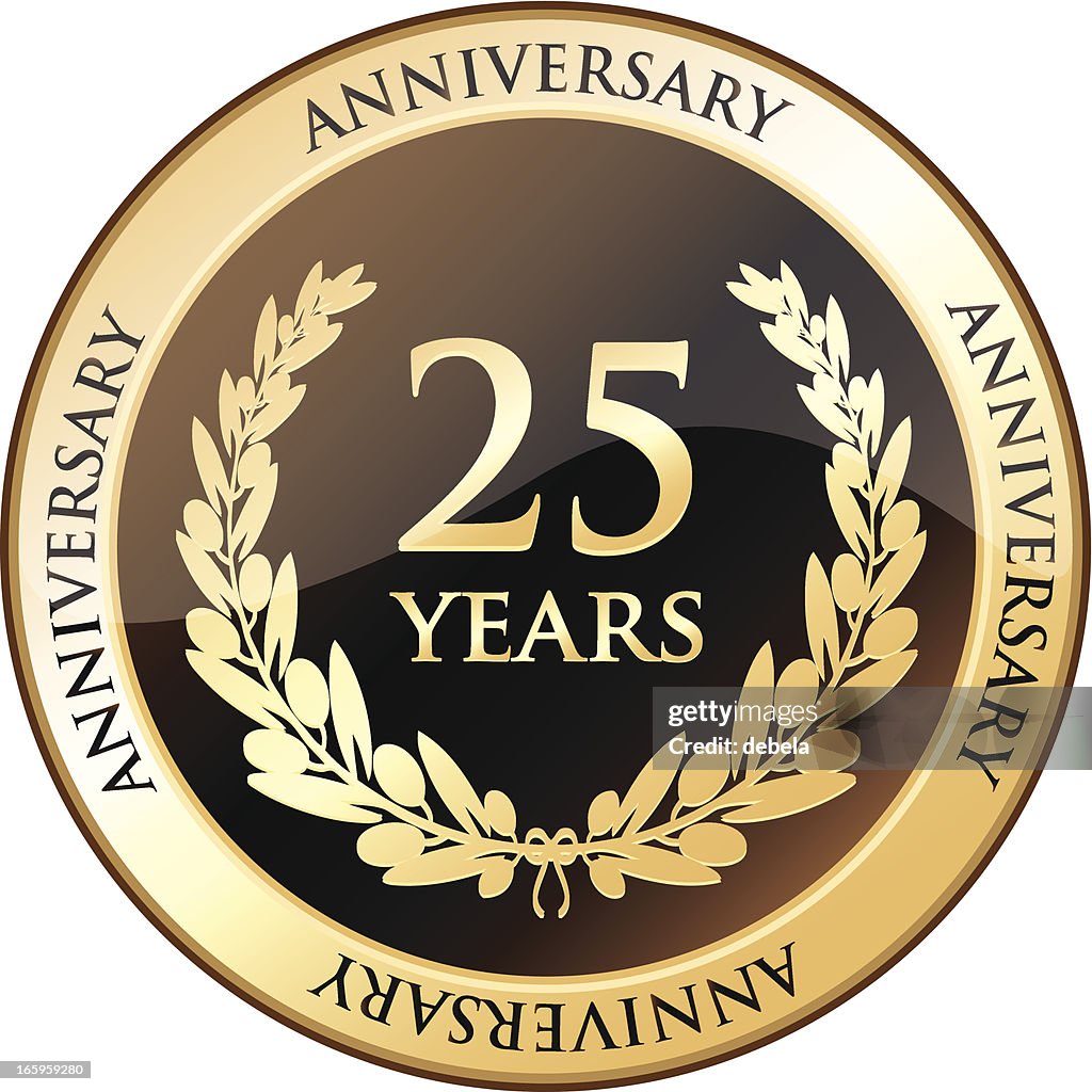 Twenty Five Years Anniversary Shield