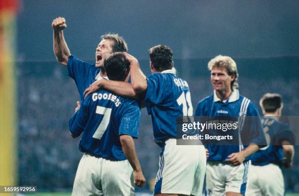 Dutch footballer Johan de Kock Belgian footballer Michael Goossens, Dutch footballer Rene Eijkelkamp, and German footballer Ingo Anderbrugge...