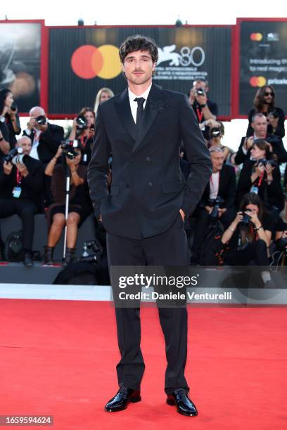 Jacob Elordi attends a red carpet for the movie "Priscilla" at the 80th Venice International Film Festival on September 04, 2023 in Venice, Italy.