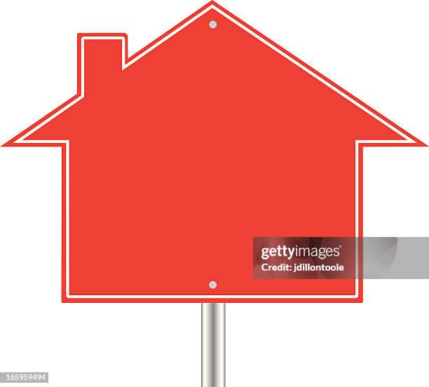 real estate sign blank - foreclosure stock illustrations