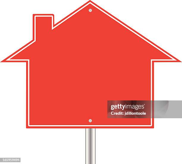 real estate sign blank - subprime loan crisis stock illustrations