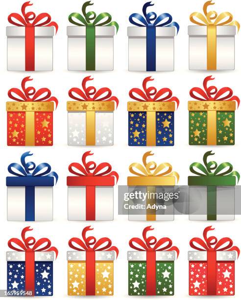gift box - tied knot stock illustrations