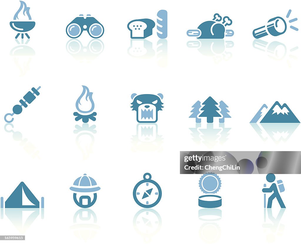 Camping Icons | Simple Blue Series