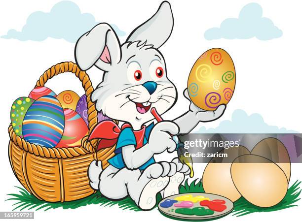 stockillustraties, clipart, cartoons en iconen met easter bunny - easter bunny man