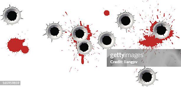 bullet-loch - bullet holes stock-grafiken, -clipart, -cartoons und -symbole