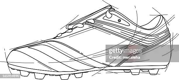 soccer shoe - soccer boot stock illustrations