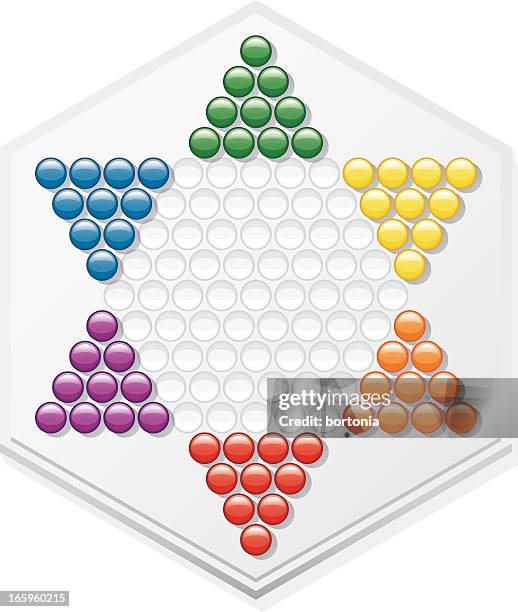 chinese checker board - checkers stock illustrations