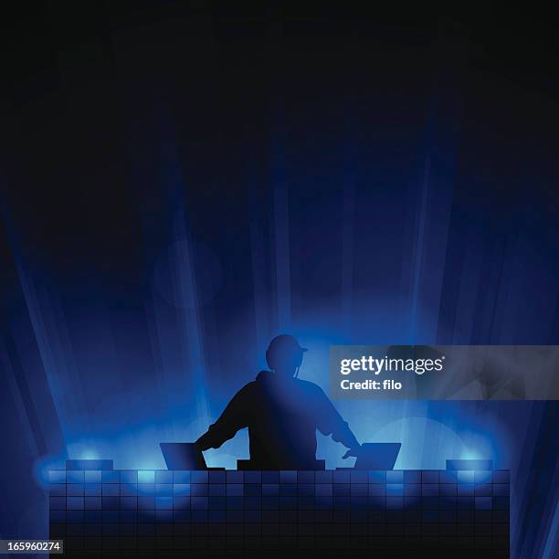 dj background - pop musician stock illustrations