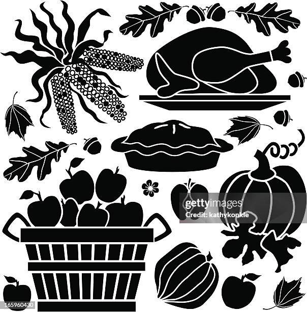 bildbanksillustrationer, clip art samt tecknat material och ikoner med thanksgiving feast - squash seeds