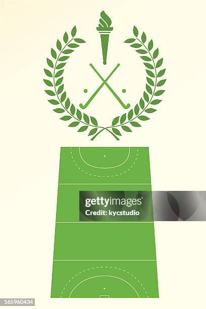 hockey poster and emblem - hockey background stock illustrations