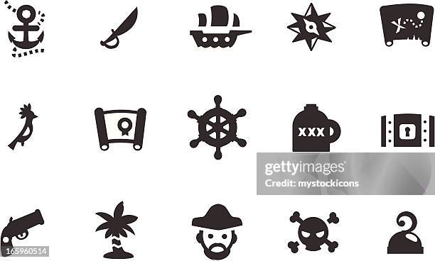 pirate icons - brigantine 幅插畫檔、美工圖案、卡通及圖標