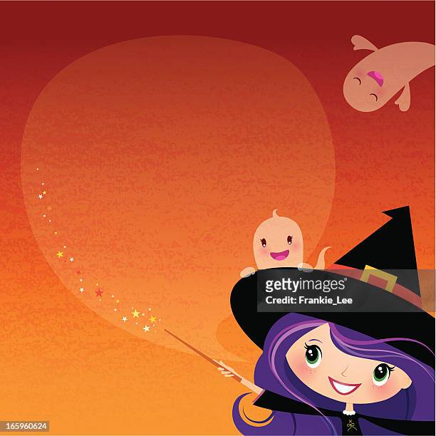 witch announcement - magic wand background stock illustrations