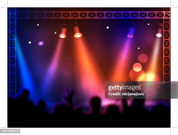 concert - stage lights stock illustrations