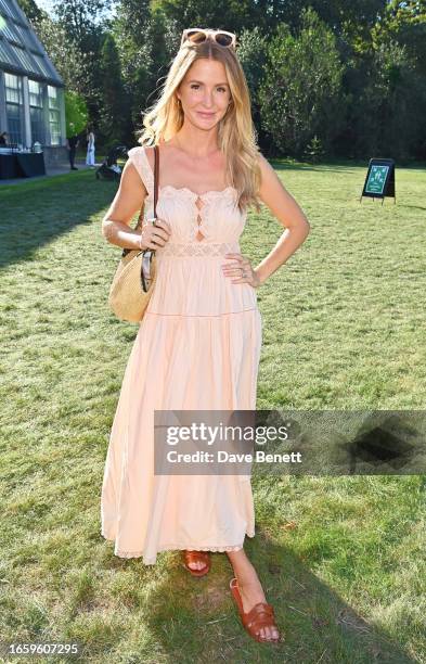 Millie Mackintosh attends an event hosted by Green Tree Badge by Bags of Ethics and Royal Forestry Society at Kew Gardens on September 4, 2023 in...