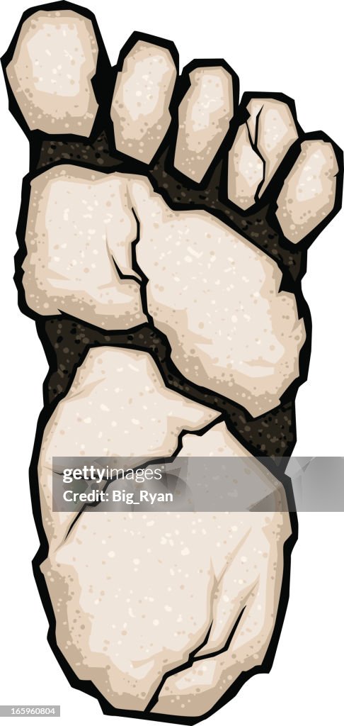 Stone big foot print