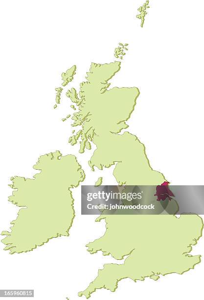 uk humberside map - yorkshire map stock illustrations