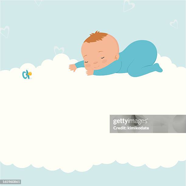 ilustrações, clipart, desenhos animados e ícones de dormir bebê menino - toddler