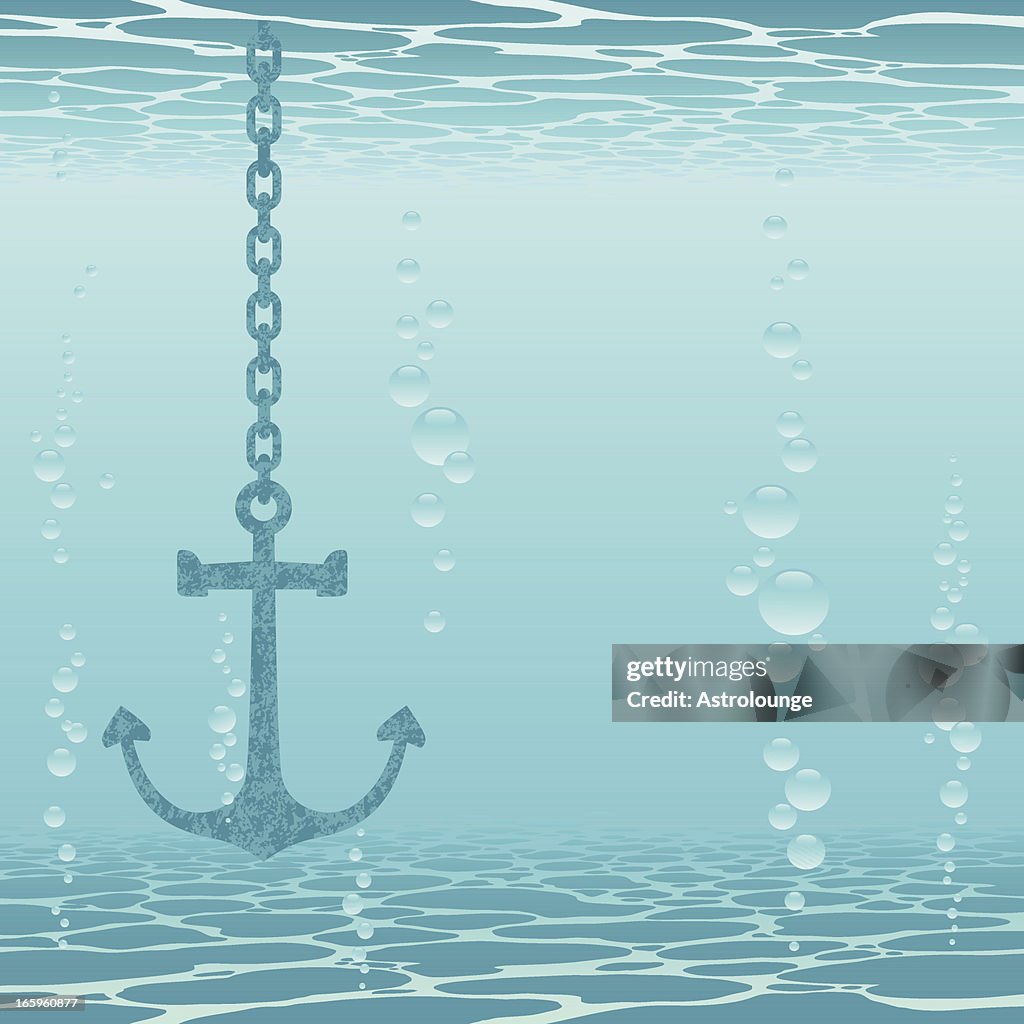 アンカーと水中
