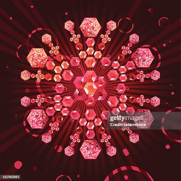 snowflake ruby - ruby stock illustrations
