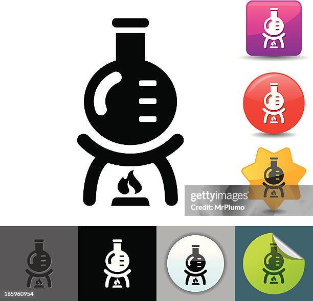 beaker icon | solicosi series - beaker isolated stock illustrations