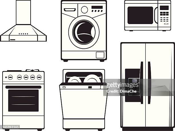ilustrações, clipart, desenhos animados e ícones de cozinha ampla technics - exhaust fan