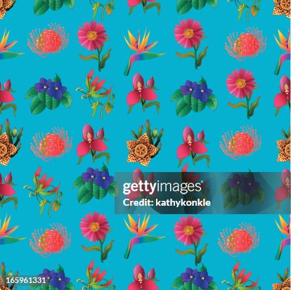 Seamless tile tropical pattern Seamless tile tropical pattern