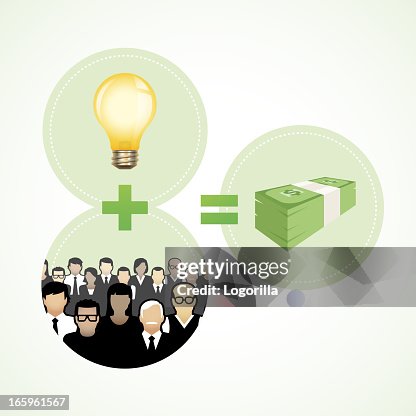 Crowdfunding concept Crowdfunding concept