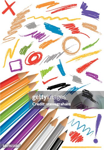 Coloured Pencils and Scribbles Coloured Pencils and Scribbles
