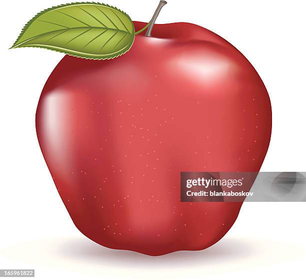 red apple - sour apple stock illustrations