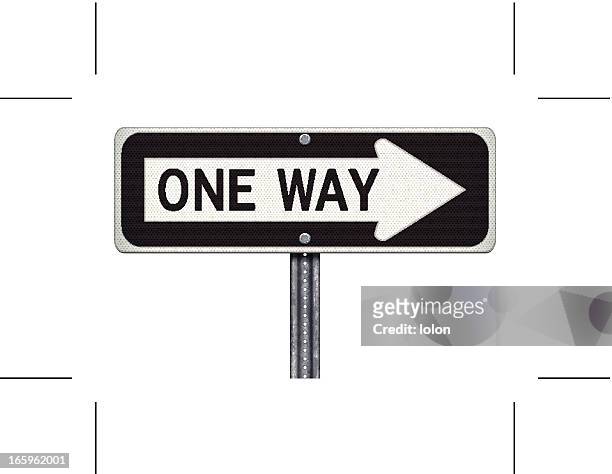 one way road sign - one direction stock illustrations