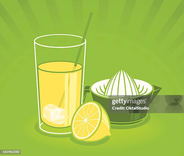 lemonade time - lemon juice stock illustrations